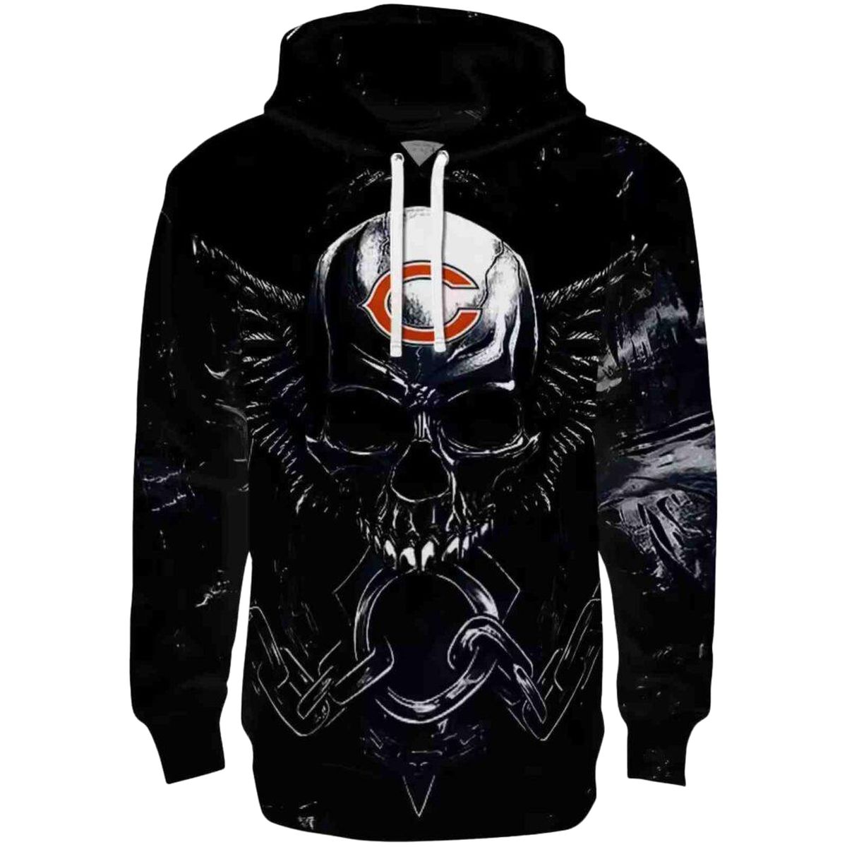 Chicago-Bears-Skull-Artwork-Skull-Angel-Blue-Black-AOP-Hoodie-2