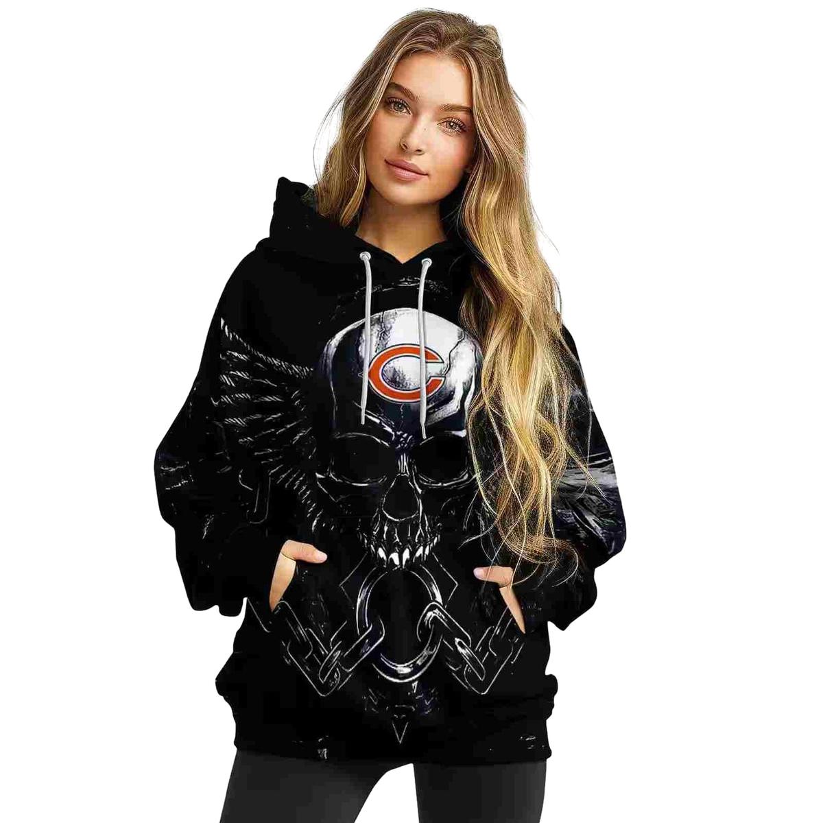 Chicago-Bears-Skull-Artwork-Skull-Angel-Blue-Black-AOP-Hoodie-3