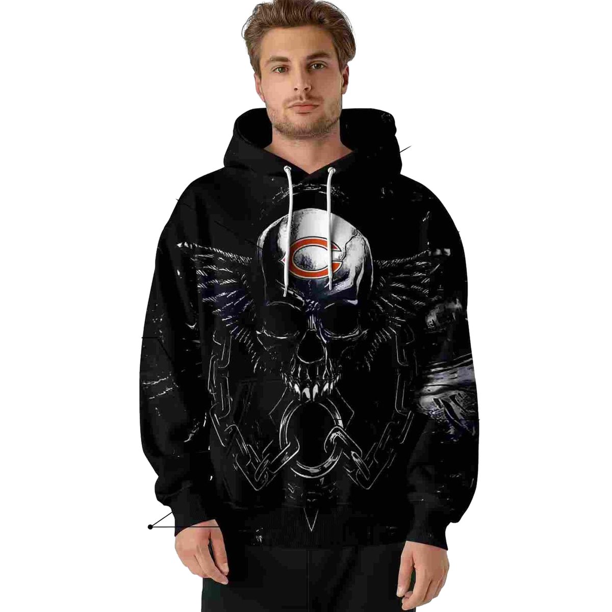 Chicago-Bears-Skull-Artwork-Skull-Angel-Blue-Black-AOP-Hoodie-4
