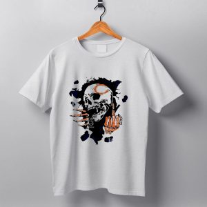 Chicago Bears Skull Middle Finger Logo T Shirt