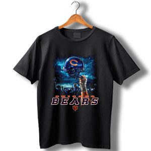 Chicago Bears Sky Helmet Nfl T-Shirt