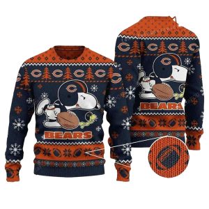 Chicago Bears Snoopy Football Ugly Sweater