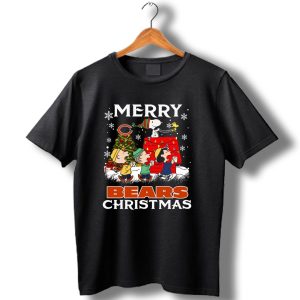 Chicago Bears Snoopy Merry Christmas Peanuts Holiday T Shirt