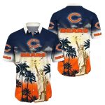 Chicago Bears Statue Of Liberty Sunset Hawaiian Shirt