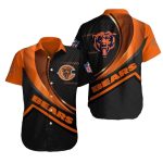 Chicago Bears Sunset Geometry Hawaiian Shirt