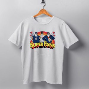 Chicago Bears Super Fans Three Illustrated Characters In Jerseys T Shirt