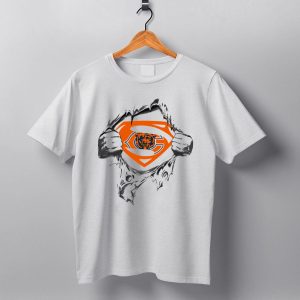 Chicago Bears Superhero Logo Tear T Shirt