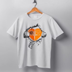Chicago Bears Tennessee Volunteers Heartbeat Passion T Shirt