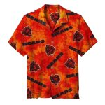 Chicago Bears Tie Dye Orange Logo Hawaiian Shirt