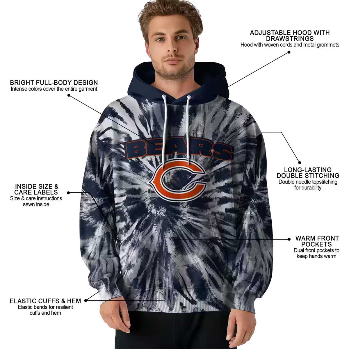 Chicago-Bears-Tie-Dye-Pattern-Blue-AOP-Hoodie-4