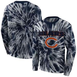 Chicago Bears Tie Dye Pattern Blue AOP Sweatshirt
