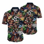 Chicago Bears Tiki Tackle Pattern Hawaiian Shirt