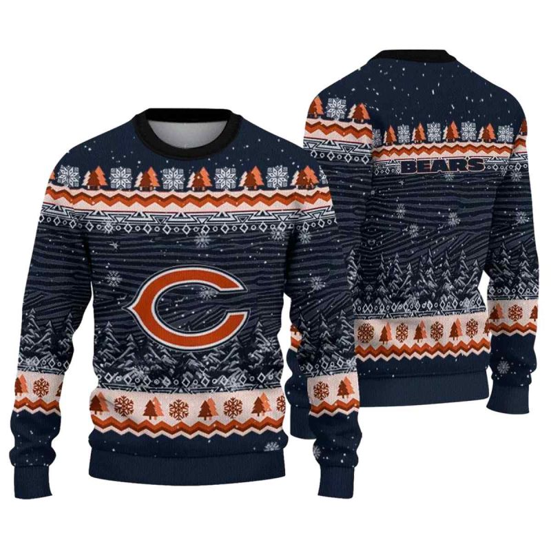 Chicago-Bears-Tree-Christmas-Pattern-Blue-Aop-Sweatshirt-1 Chicago Bears Tree Christmas Pattern Blue Aop Sweatshirt 1
