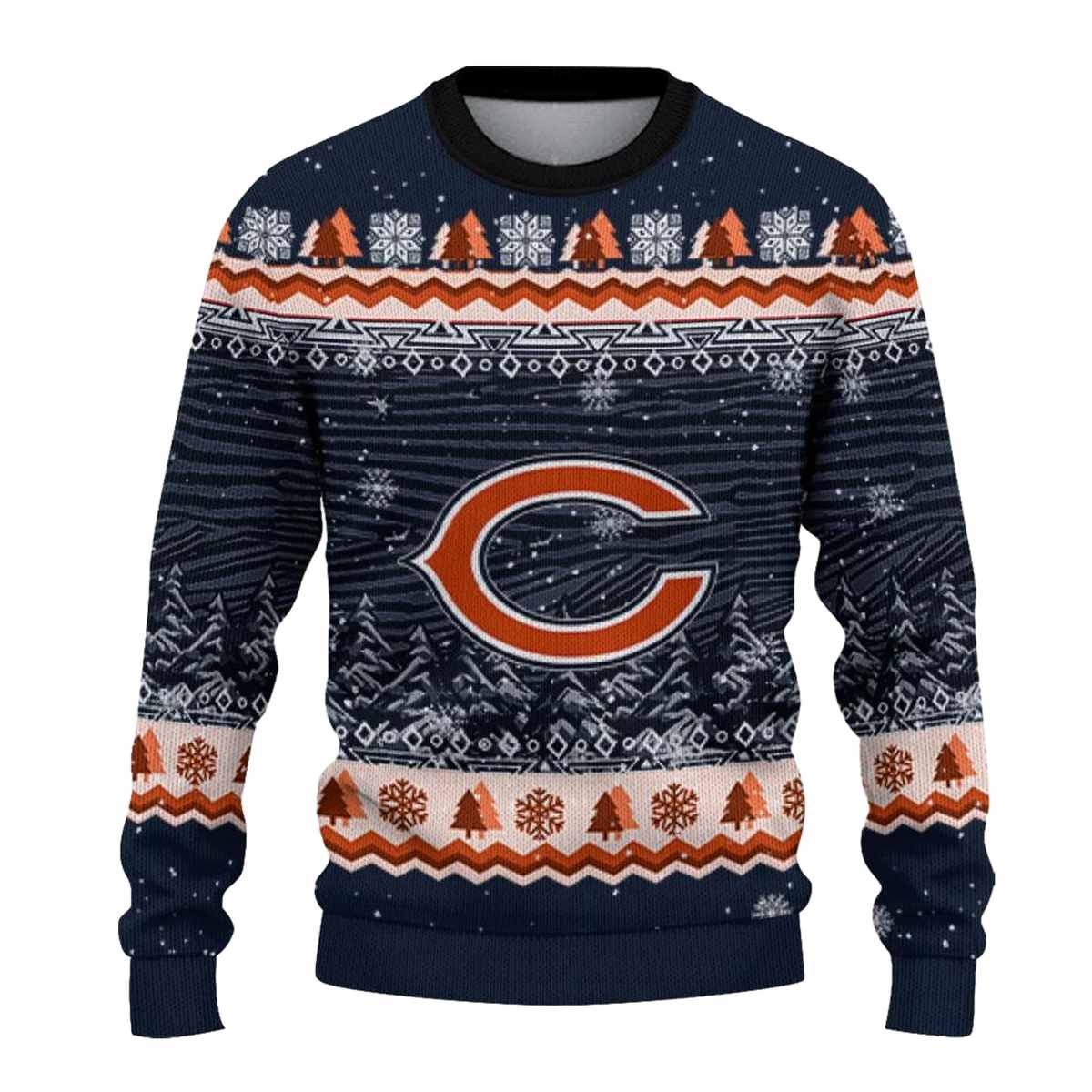 Chicago-Bears-Tree-Christmas-Pattern-Blue-AOP-Sweatshirt-2