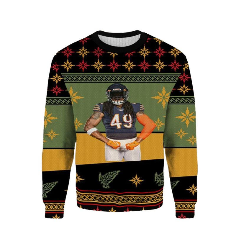 Chicago Bears Tremaine Edmunds 49 Ugly Sweater 1