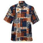 Chicago Bears Tribal Pattern With Tiki Elements Hawaiian Shirt