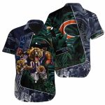 Chicago Bears Tropical Forest Mascot Hawaiian Shirt