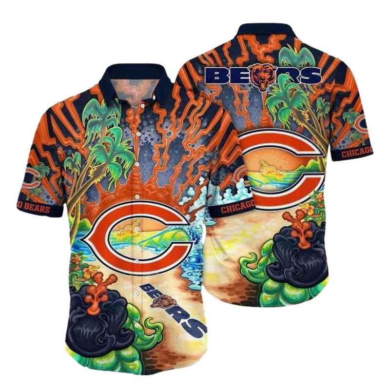 Chicago Bears Tropical Paradise Hawaiian Shirt 1