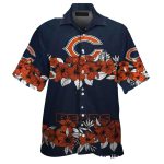 Chicago Bears Tropicana Bears Bloom Hibiscus Game Day Hawaiian Shirt