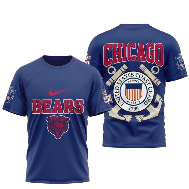 Chicago Bears United States Coast Guard Aop T Shirt 1