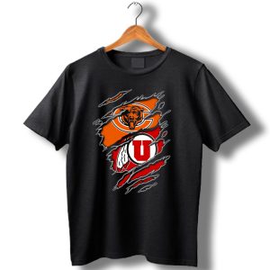 Chicago Bears Utah Utes Collaborative T Shirt