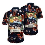 Chicago Bears Vintage Car Cruise Vacation Hawaiian Shirt