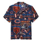 Chicago Bears Vintage Logo And Team Flags Hawaiian Shirt