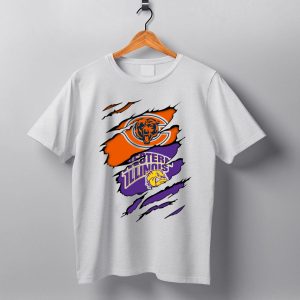 Chicago Bears Western Illinois Leathernecks Claw Marks T Shirt