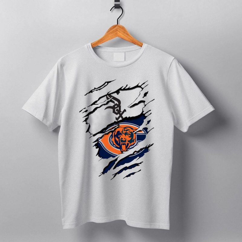 Chicago-Bears-White-Sox-Logos-Ripped-Torn-Claw-Marks-T-Shirt-1_T-Shirt-1 Chicago Bears White Sox Logos Ripped Torn Claw Marks T Shirt 1 T Shirt 1