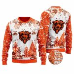 Chicago Bears Winter Forest Christmas Ugly Sweater
