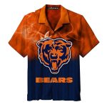 Chicago Bears With Fiery Smoke And Bold Logo Hawaiian Shirt