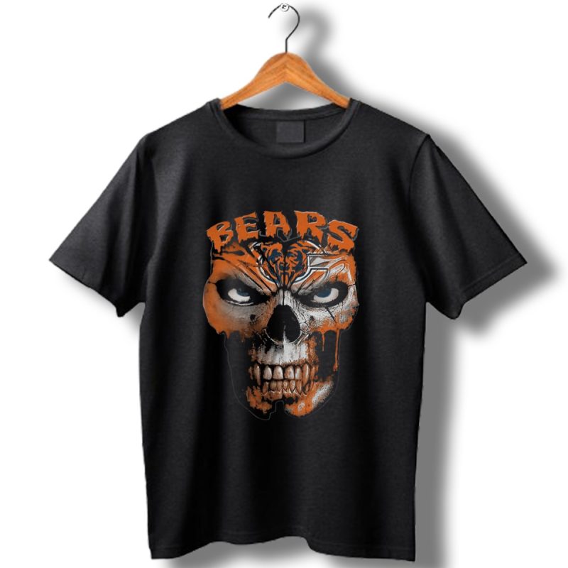 Chicago Bears Skull Shirt T Shirt 1