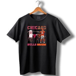 Chicago Bulls Michael Jordan Chicago Bears Caleb Williams City Signatures T Shirt