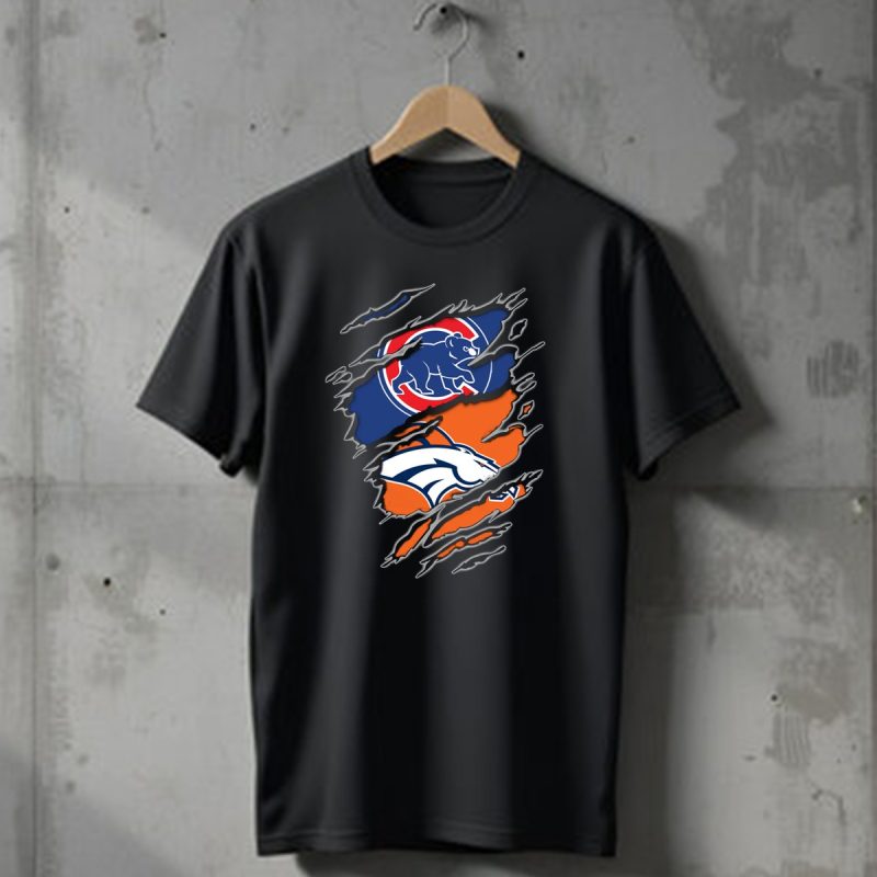 Chicago Cubs And Denver Broncos Fan T Shirt 1 T Shirt 1