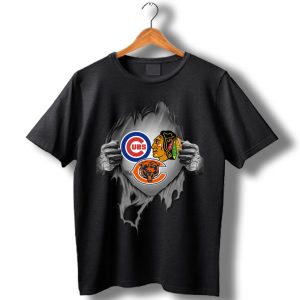 Chicago Cubs Blackhawks And Bears Inside Me T-Shirt