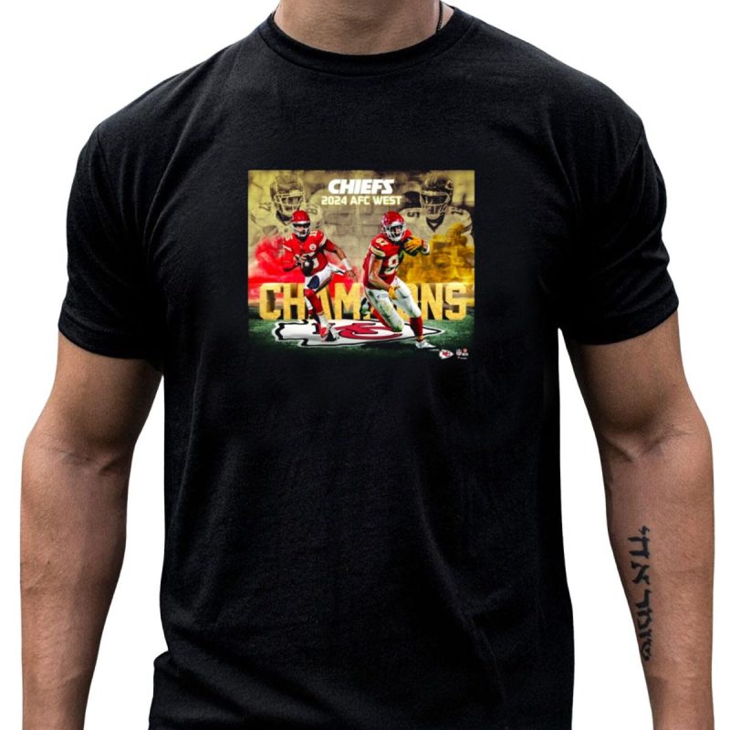 Chiefs 2024 Afc West Champions Kansas City Collage T Shirt T Shirt 1 1