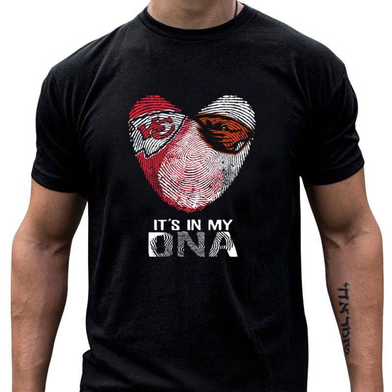 Chiefs Beavers Its In My Dna Heart Fingerprint T Shirt T Shirt 1 1