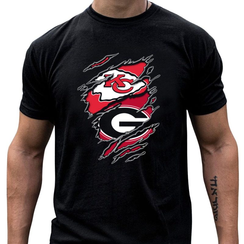 Chiefs Bulldogs Kc G Logo Torn Layer T Shirt T Shirt 1 1