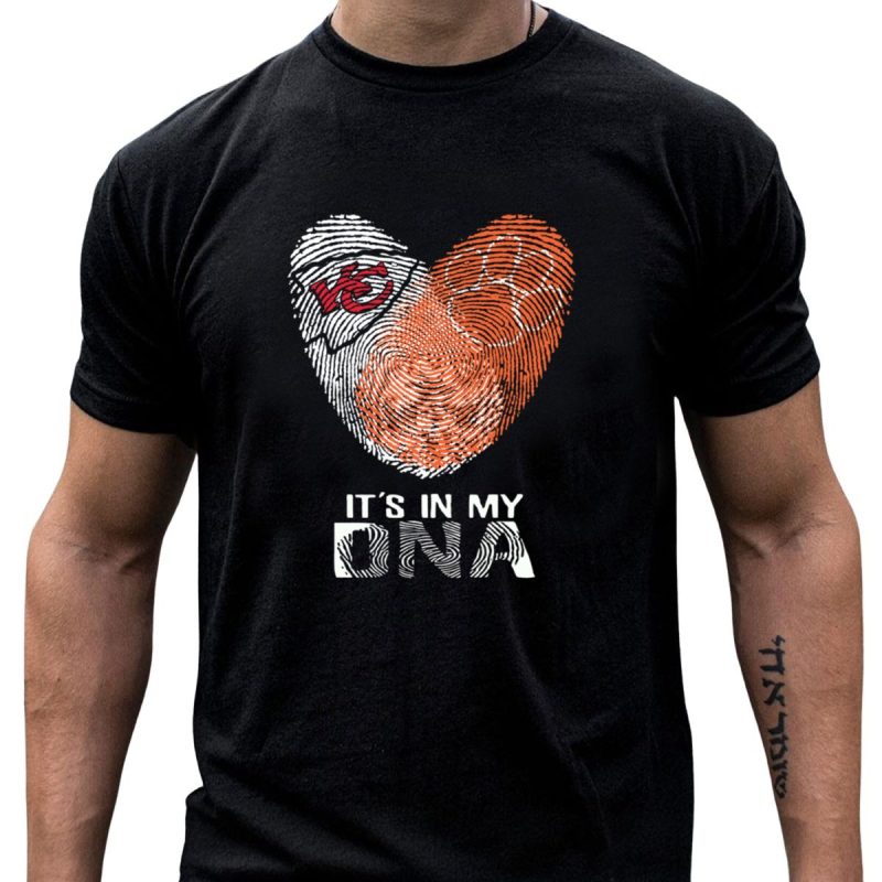 Chiefs Clemson Tigers Its In My Dna Fingerprint Heart T Shirt T Shirt 1 1