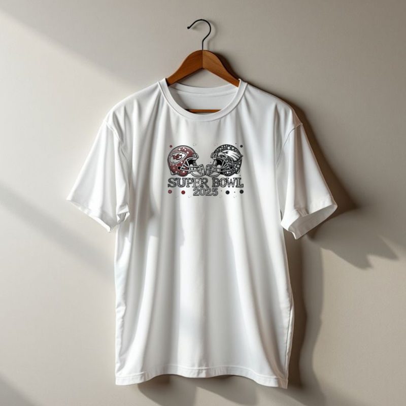 Chiefs Eagles Super Bowl 2025 Helmets Showdown T Shirt T Shirt 1 1