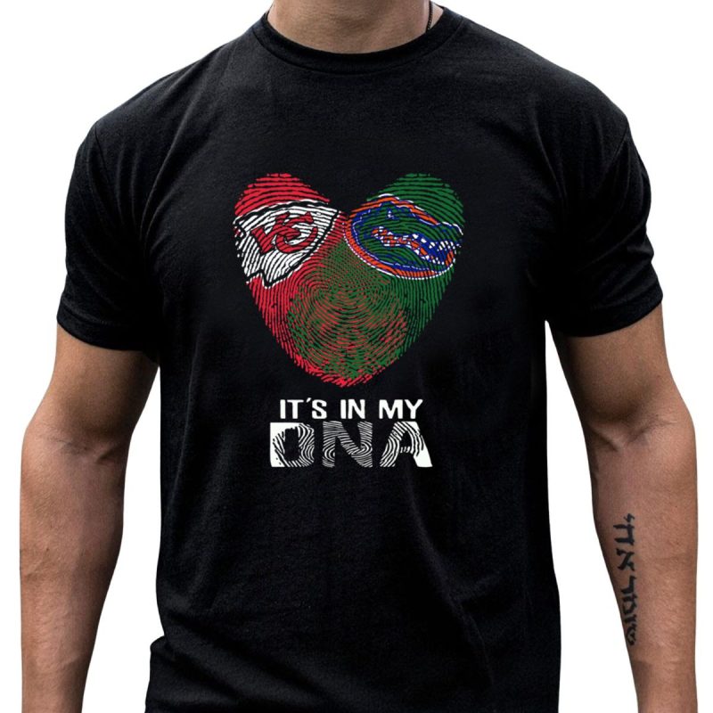 Chiefs Gators Its In My Dna Fingerprint Heart T Shirt T Shirt 1 1