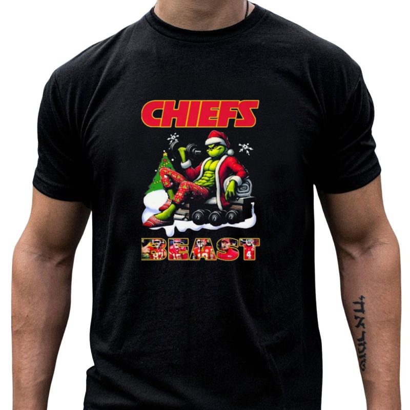 Chiefs Grinch Santa Beast Christmas Gymmer Kansas 2025 T Shirt T Shirt 1 1