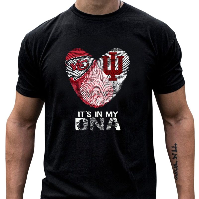 Chiefs Hoosiers Its In My Dna Heart Fingerprint T Shirt T Shirt 1 1