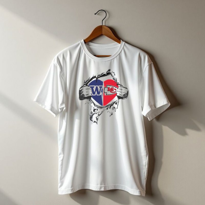 Chiefs Huskies Heart Split With W Kc T Shirt T Shirt 1 1