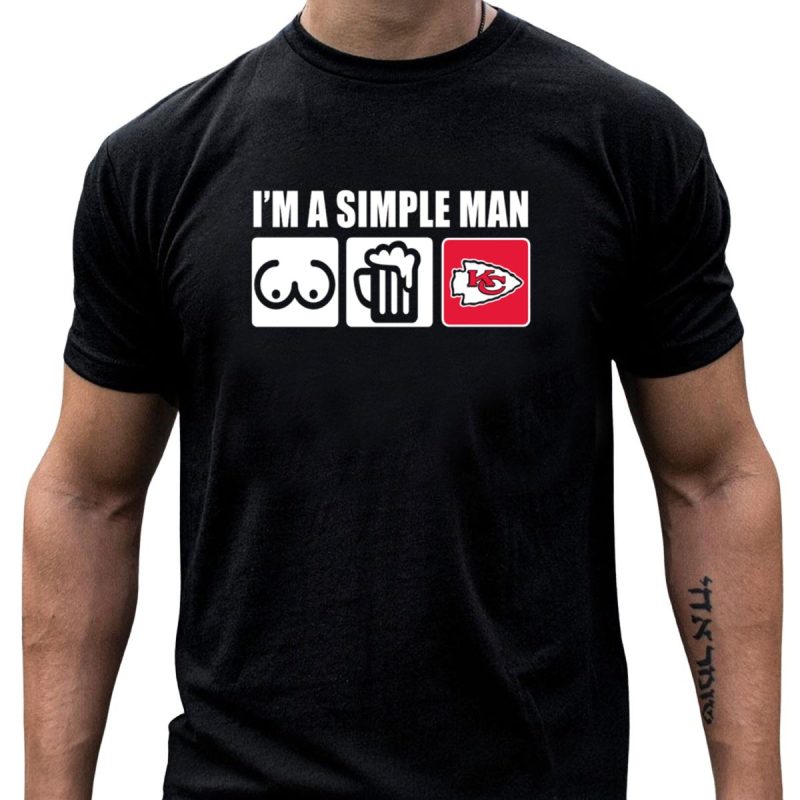 Chiefs Im A Simple Man Beer And Logo Icons T Shirt T Shirt 1 1