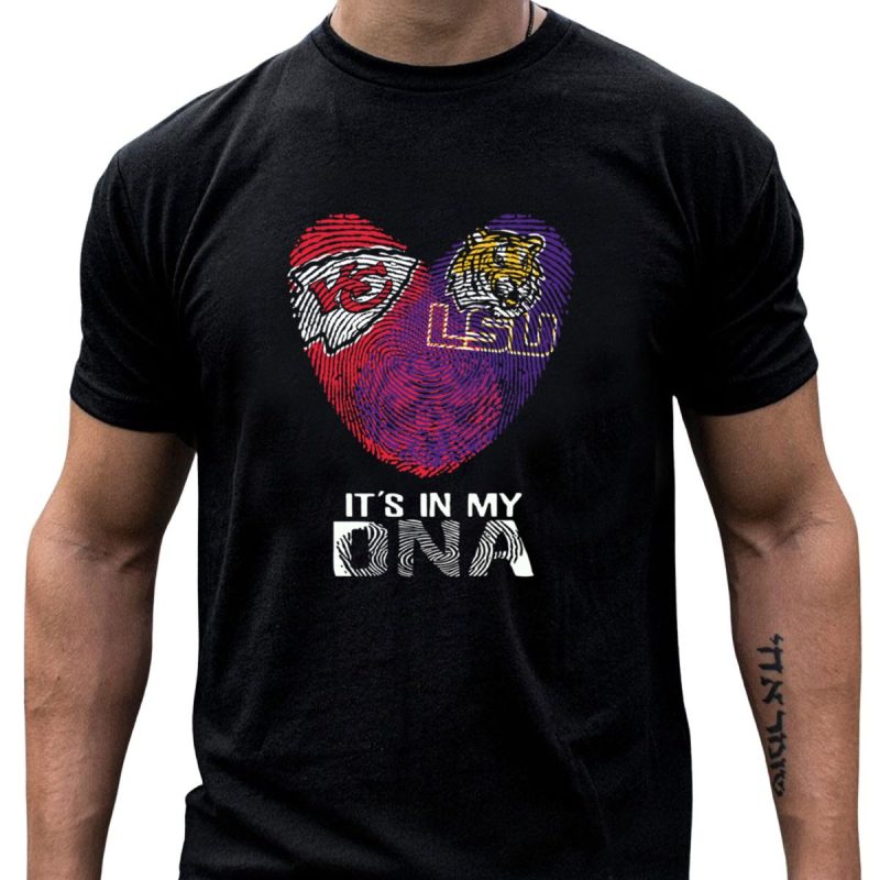 Chiefs Lsu Its In My Dna Fingerprint Heart Tiger T Shirt T Shirt 1 1
