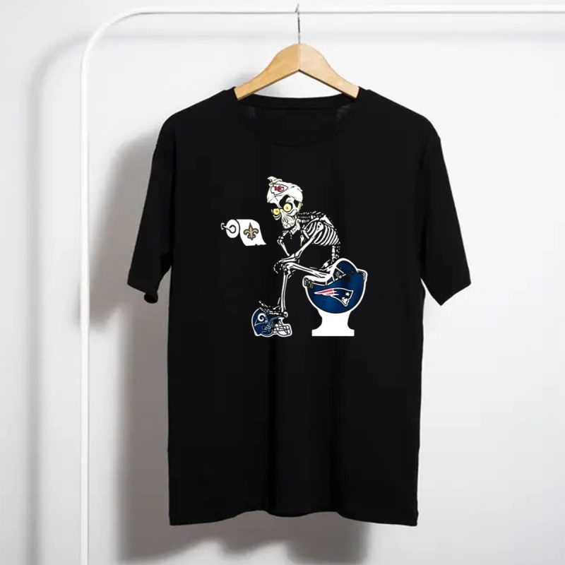 Chiefs Skeleton Patriots Toilet Saints Rams Helmet T Shirt T Shirt 1