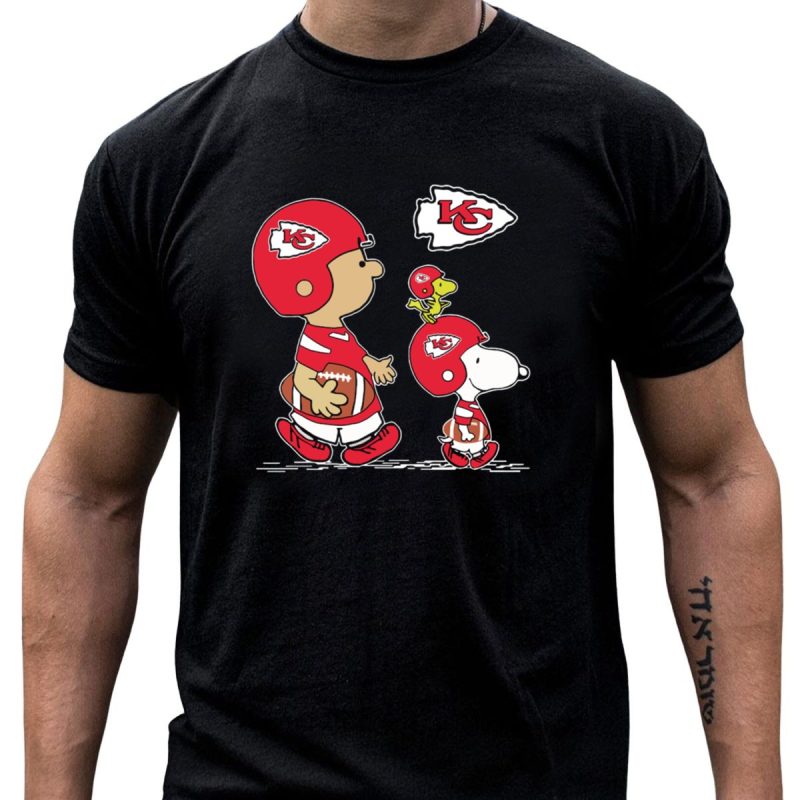 Chiefs Snoopy Football And Woodstock In Kansas City Helmets T Shirt T Shirt 1 1