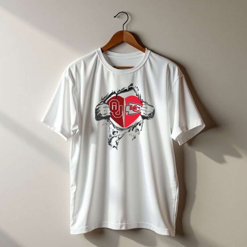 Chiefs Sooners Ou Kc Heart T Shirt T Shirt 1 1