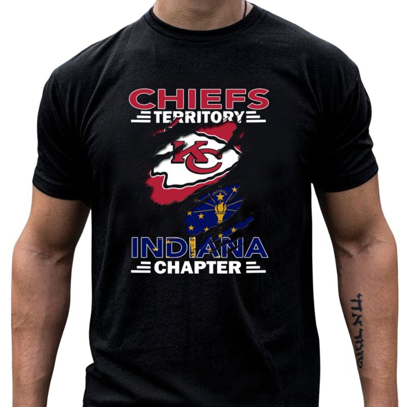 Chiefs Territory Indiana Chapter Kc Logo And Indiana State Flag T Shirt T Shirt 1 1